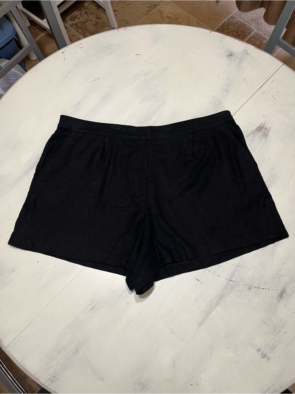Abercrombie & Fitch Linen Blend Pull On Flowy Lined Black Shorts Women’s XXL